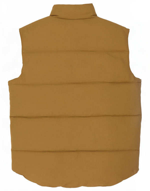 Colete acolchoado masculino vintage UK 36 pequeno nylon bege