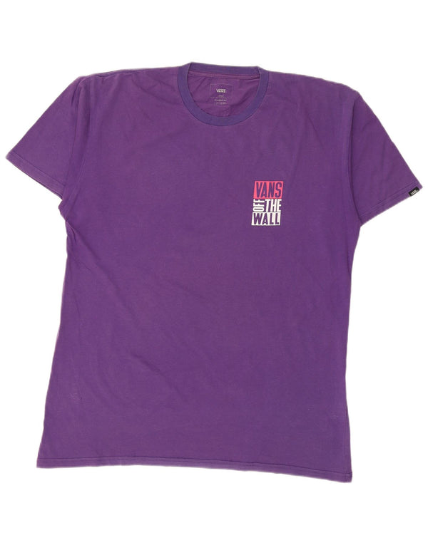 Camiseta Vans Masculina Classic Fit Graphic Top Grande Algodão Roxo