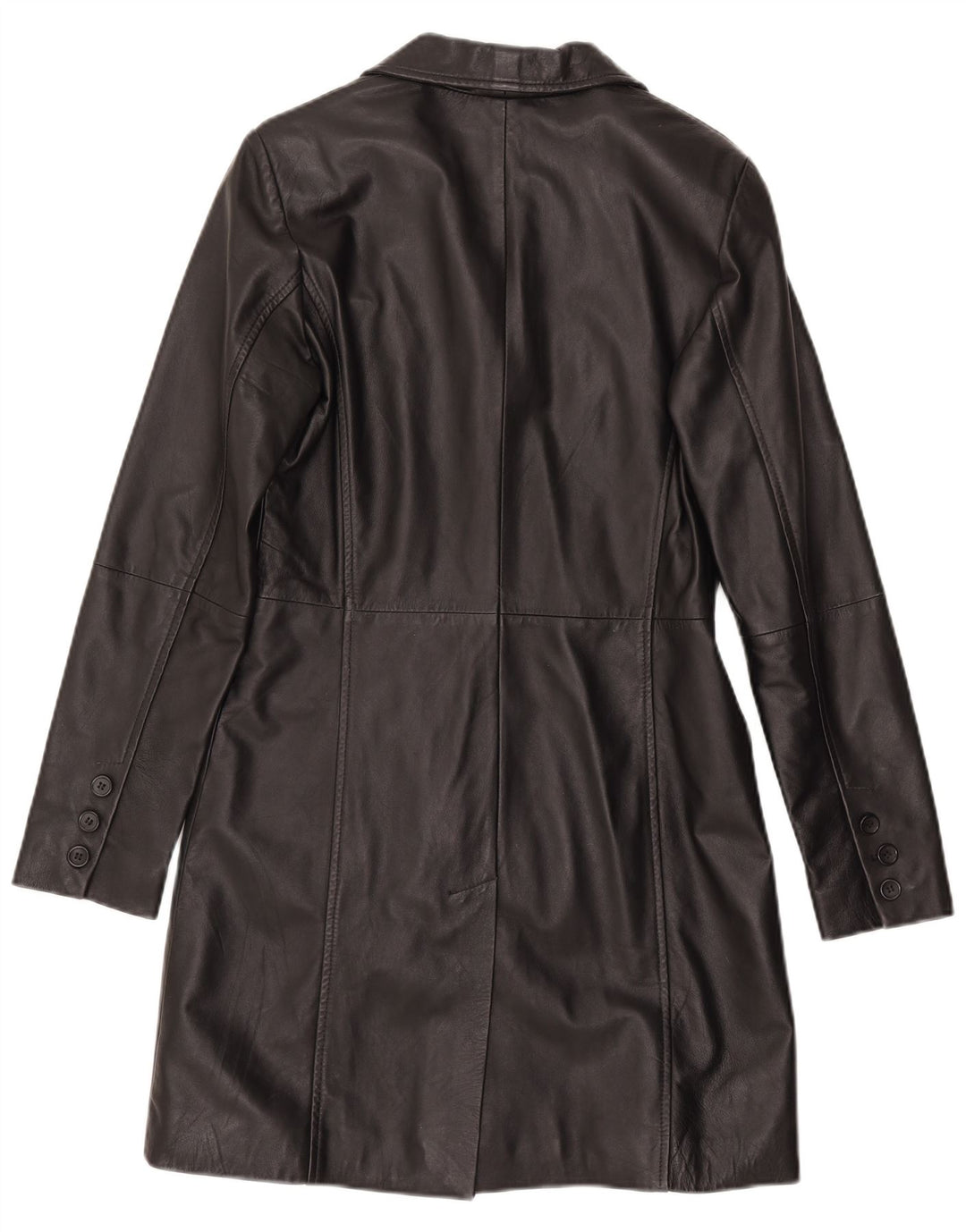 Casaco de couro feminino Gipsy UK 12 couro preto médio