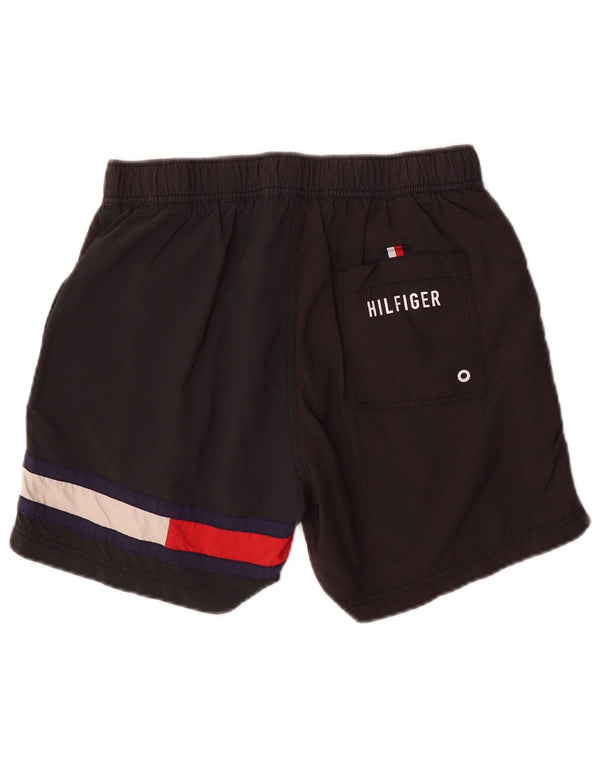 Shorts de natação masculino Tommy Hilfiger pequeno cinza colorblock poliamida