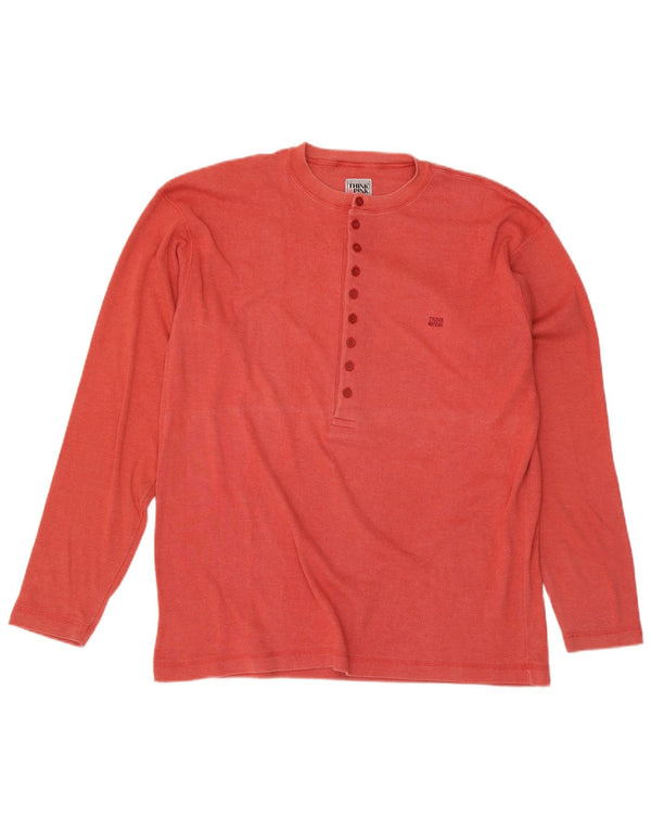 Think Pink Mens Top Manga Longa XL Vermelho