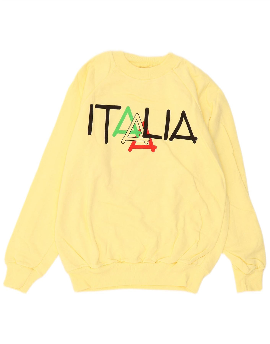 Assisi Mens Italia Graphic Moletom Jumper Médio Algodão Amarelo