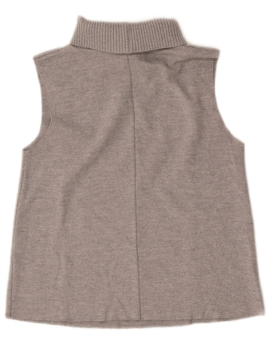 Regata feminina Zara com gola redonda e colete UK 10 poliéster cinza pequeno
