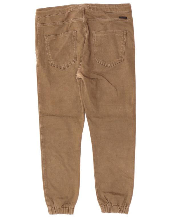 Zara Mens Joggers Calças EU 42 Grande W32 L26 Algodão Cáqui