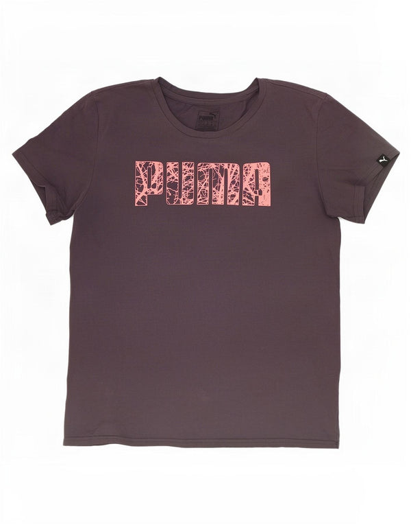 Camiseta feminina Puma Graphic UK 16 grande algodão cinza