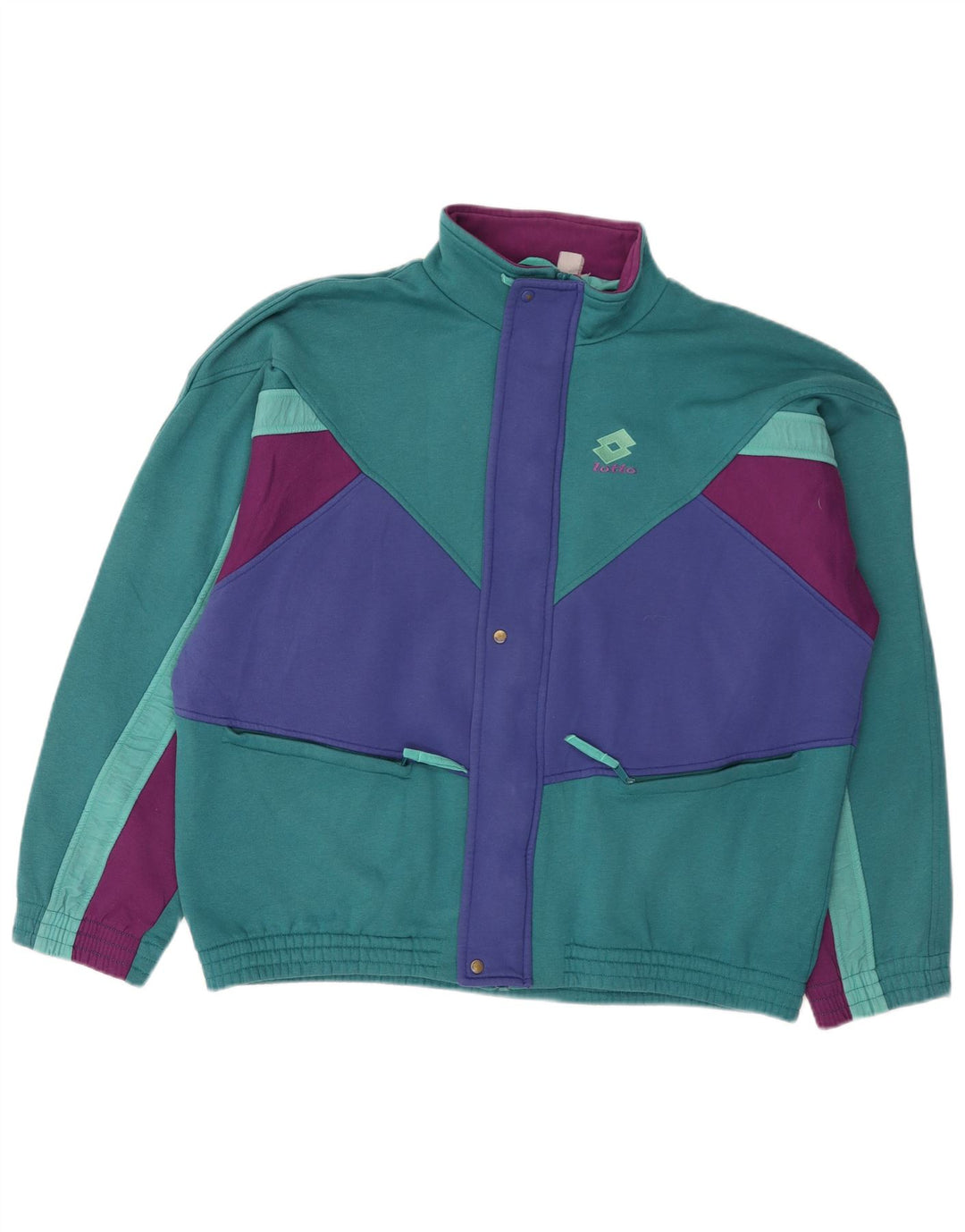 Lotto Mens Treino Top Jacket XL Verde Colorblock