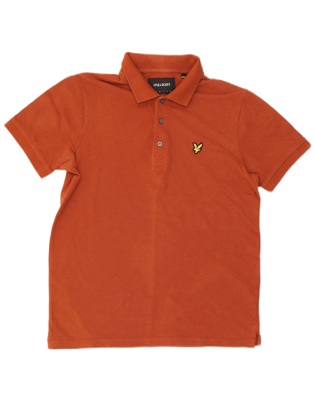 Camisa polo masculina Lyle & Scott médio laranja algodão