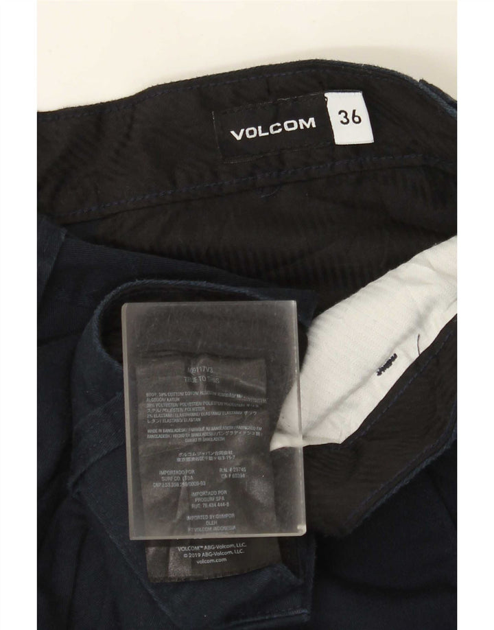 Volcom Mens Chino Shorts W36 Grande Algodão Azul Marinho