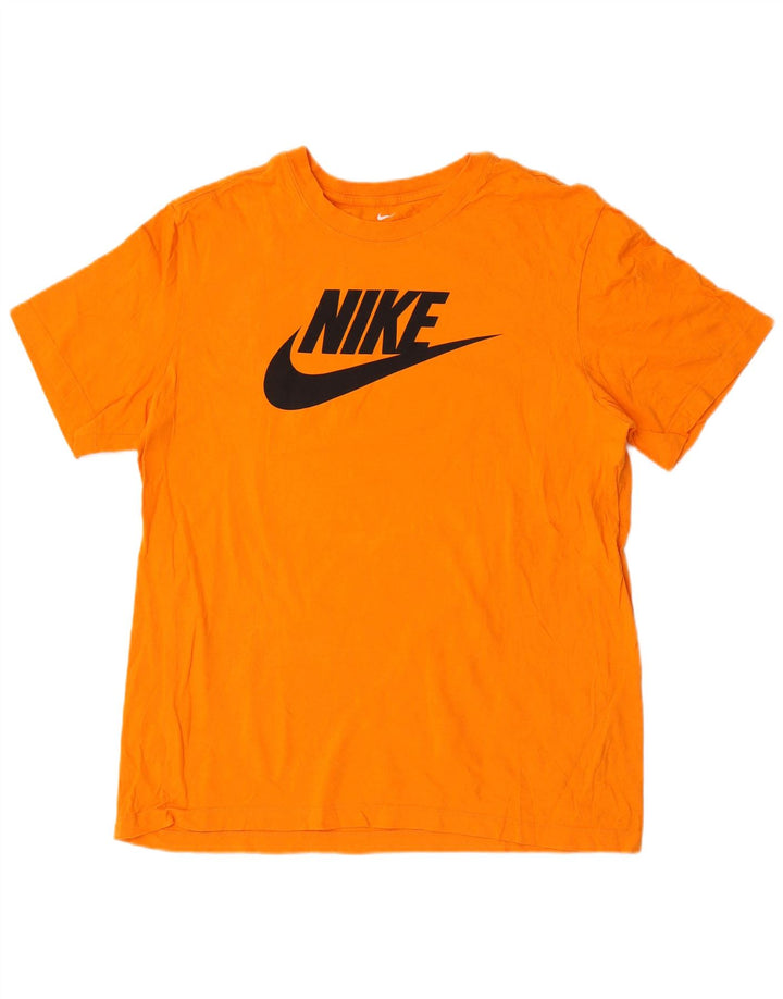 Camiseta Nike masculina gráfica grande laranja