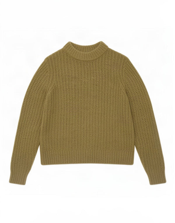 Suéter feminino Marks & Spencer com gola tartaruga Reino Unido 16 grande cáqui