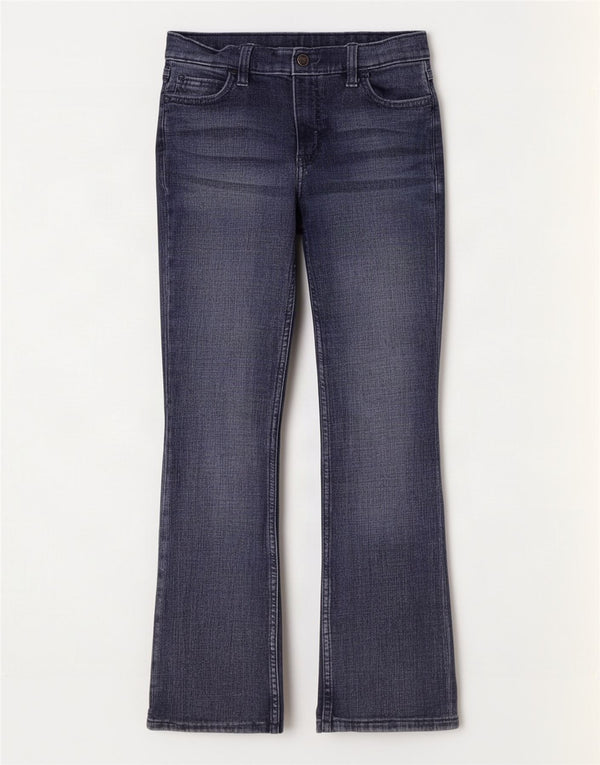 Wrangler Meninas Bootcut Jeans 13-14 Anos W26 L28 Azul Marinho Algodão