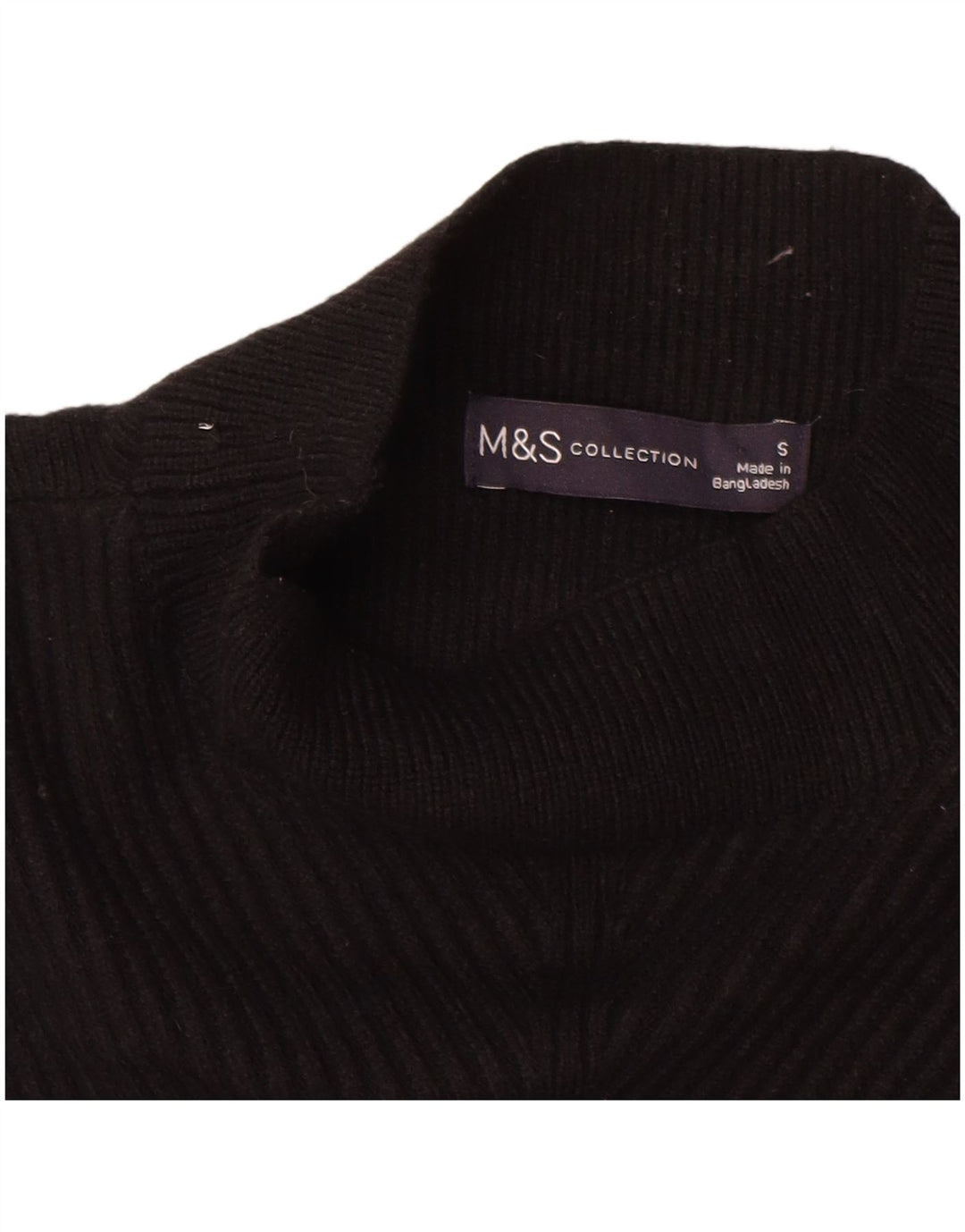 MARKS & SPENCER Suéter feminino com gola tartaruga Reino Unido 10 pequeno preto