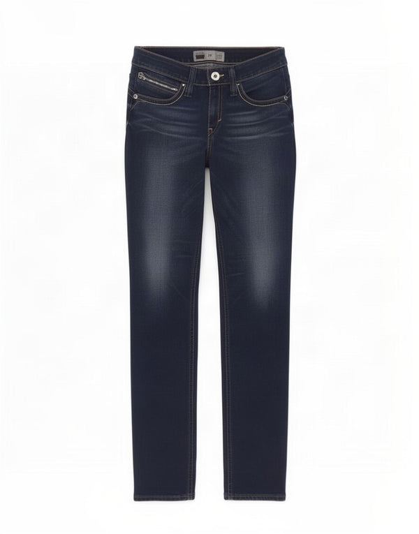 Calça jeans feminina Levi's Demi Curve Skinny W30 L34 azul marinho algodão