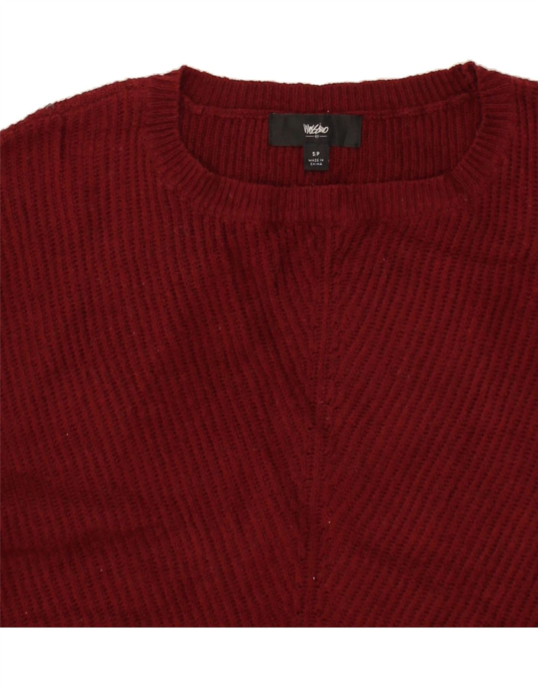 MOSSIMO Womens Boat Neck Jumper Sweater UK 10 Small Burgundy Cotton Vintage Mossimo and Second-Hand Mossimo from Messina Hembry 