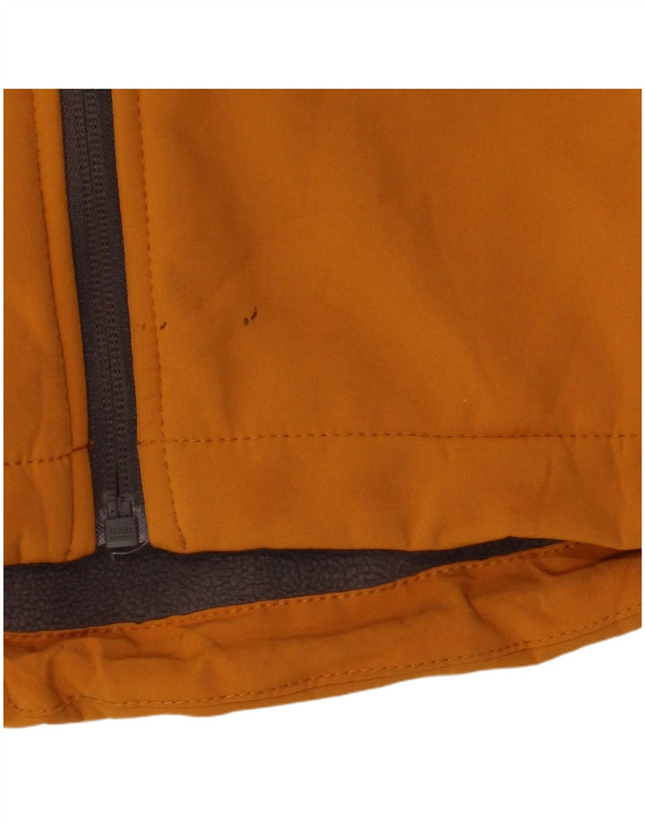 Jaqueta corta-vento encapuçado masculina do armazém da montanha poliéster amarelo Reino Unido 34 XS