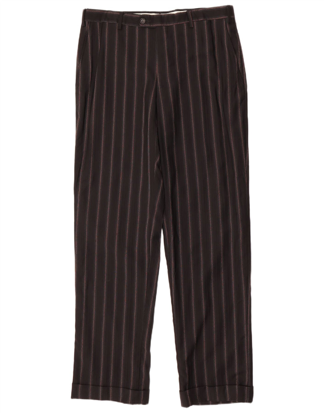 PAL ZILERI terno masculino de 3 botões e 2 peças IT 50 grande W34 L33 preto listrado