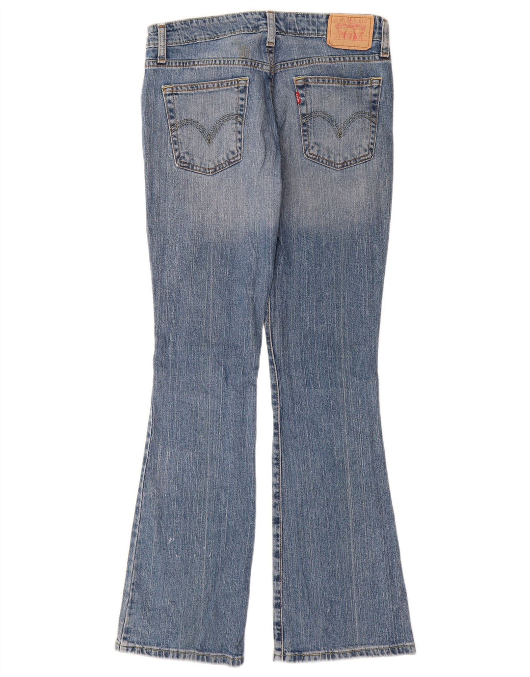 Calça jeans feminina Levi's 518 Super Low Bootcut W28 L32 azul algodão