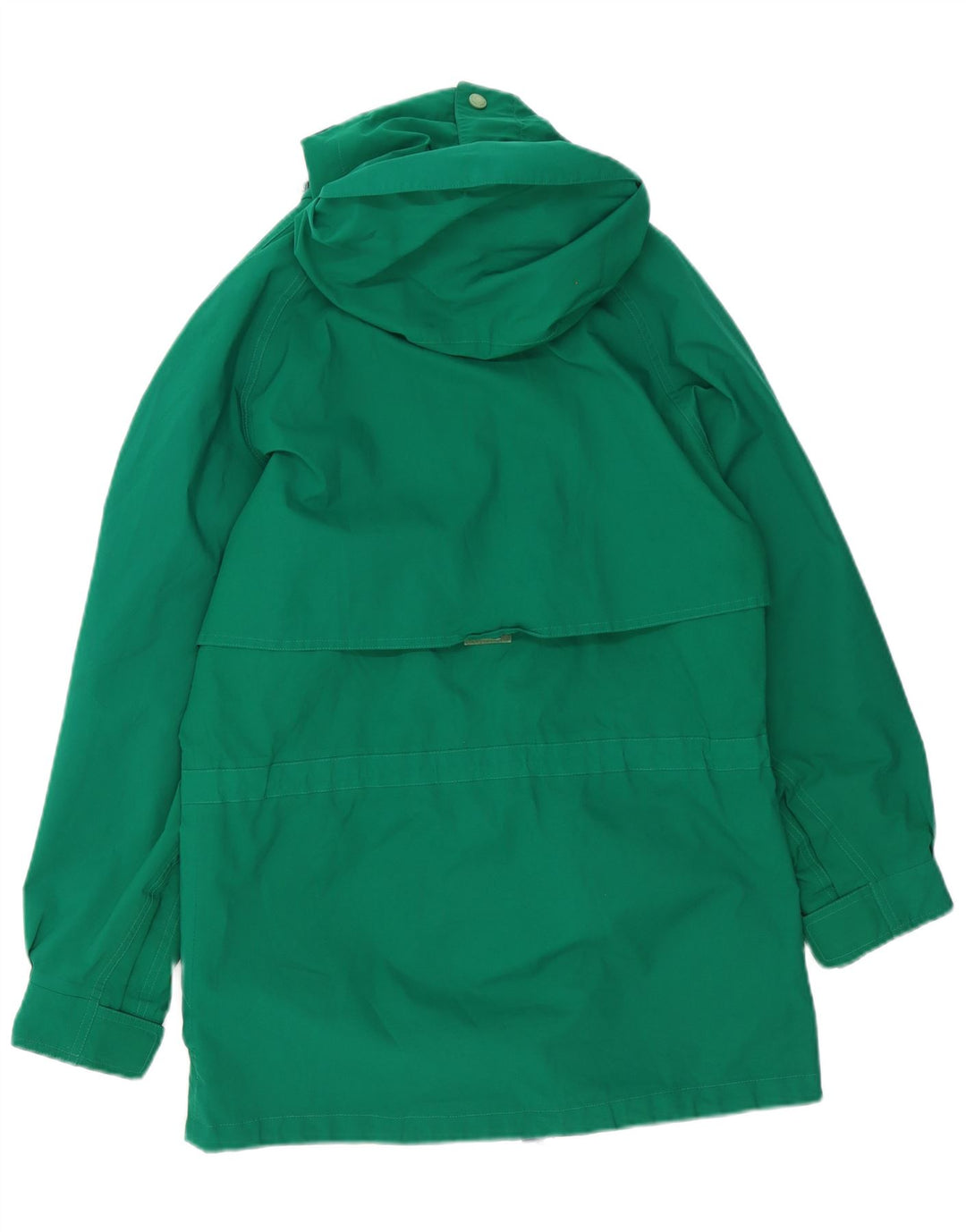 Jaqueta de chuva masculina Eddie Bauer com capuz Reino Unido 36 poliéster verde pequeno