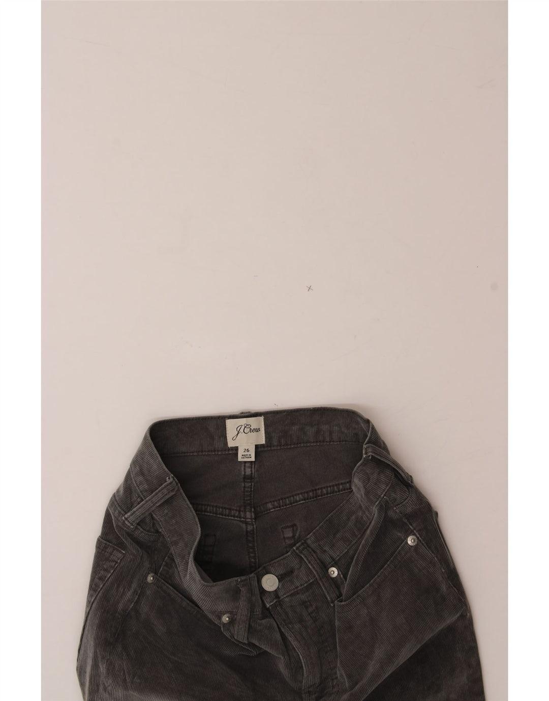 J. CREW Womens Slim Corduroy Trousers W26 L28 Grey Cotton Vintage J. Crew and Second-Hand J. Crew from Messina Hembry 