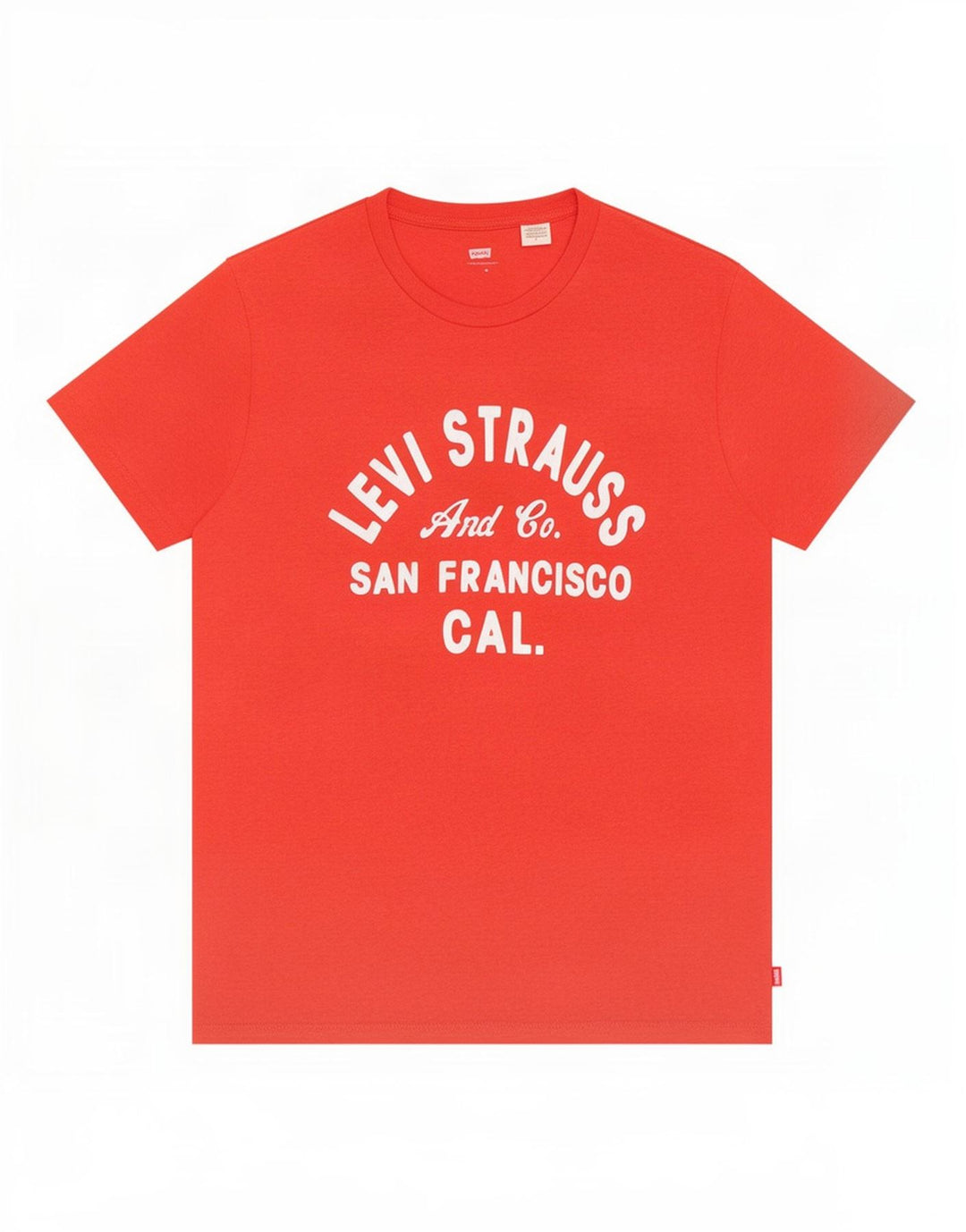 Camiseta gráfica masculina Levi's Top médio algodão vermelho