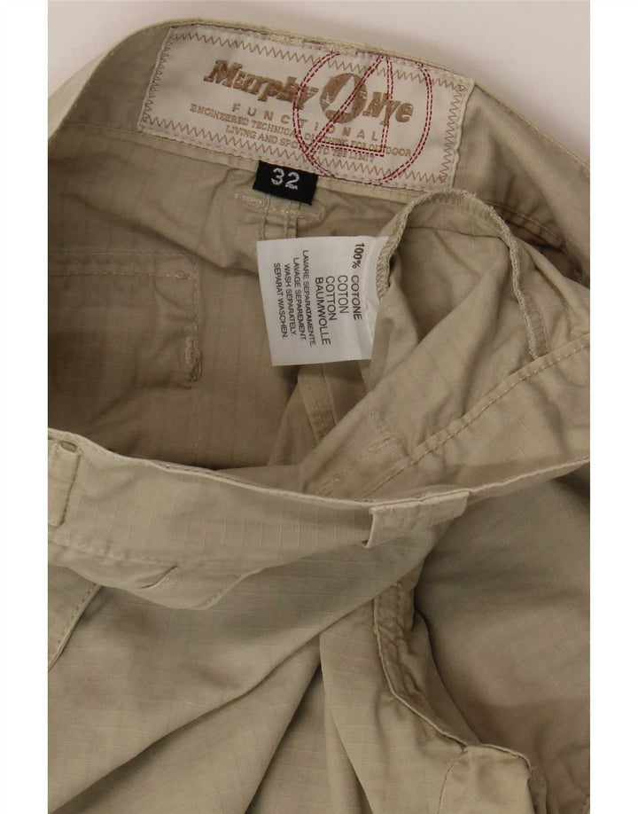 Shorts cargo masculino Murphy & Nye W32 algodão cáqui médio