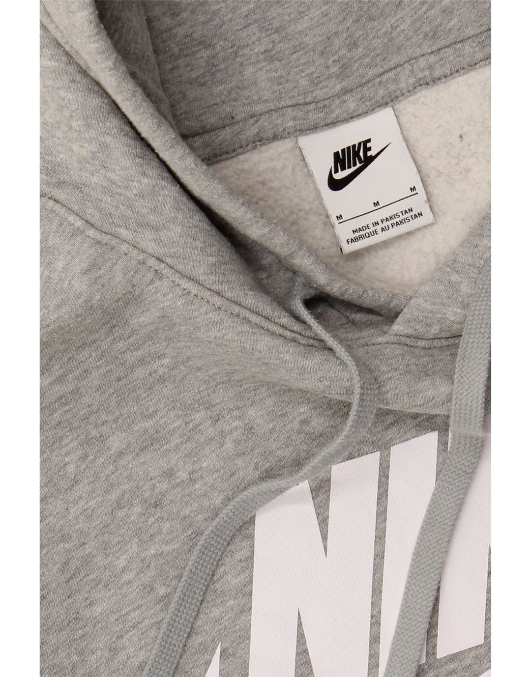 NIKE Mens Graphic Hoodie Jumper Médio Algodão Cinza