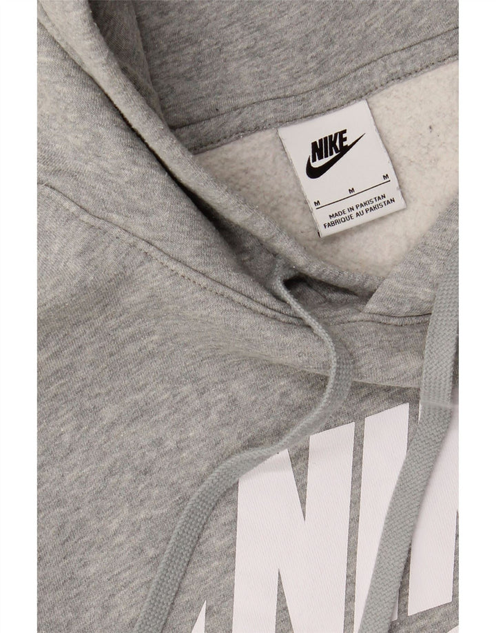 NIKE Mens Graphic Hoodie Jumper Médio Algodão Cinza
