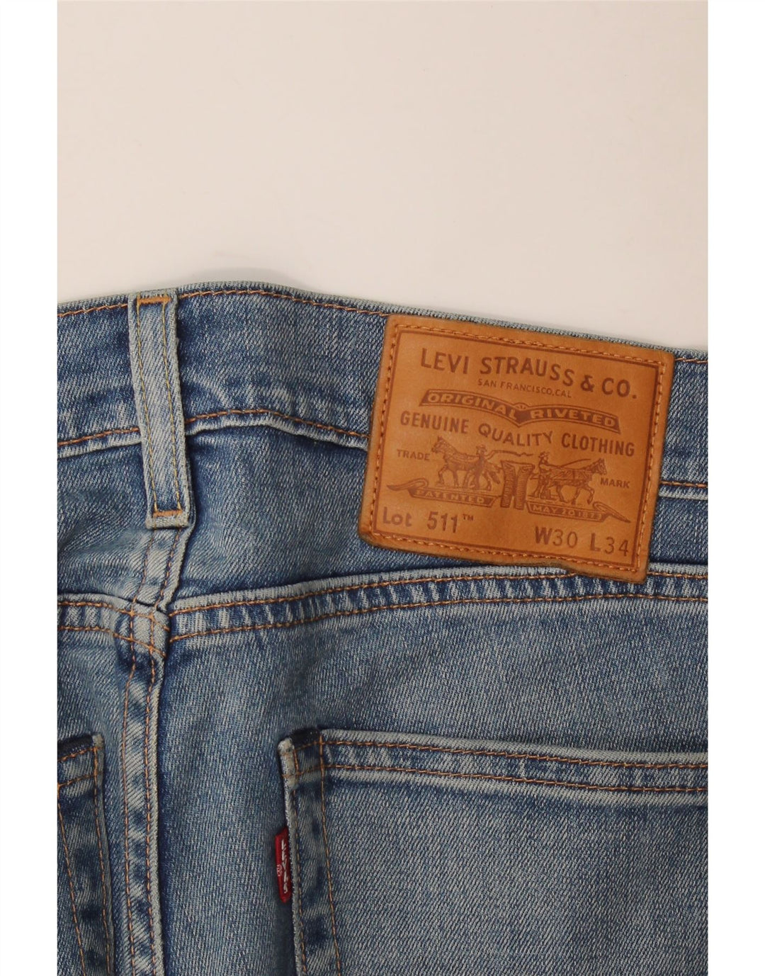 Calça jeans feminina Levi's 511 Slim W30 L30 azul algodão