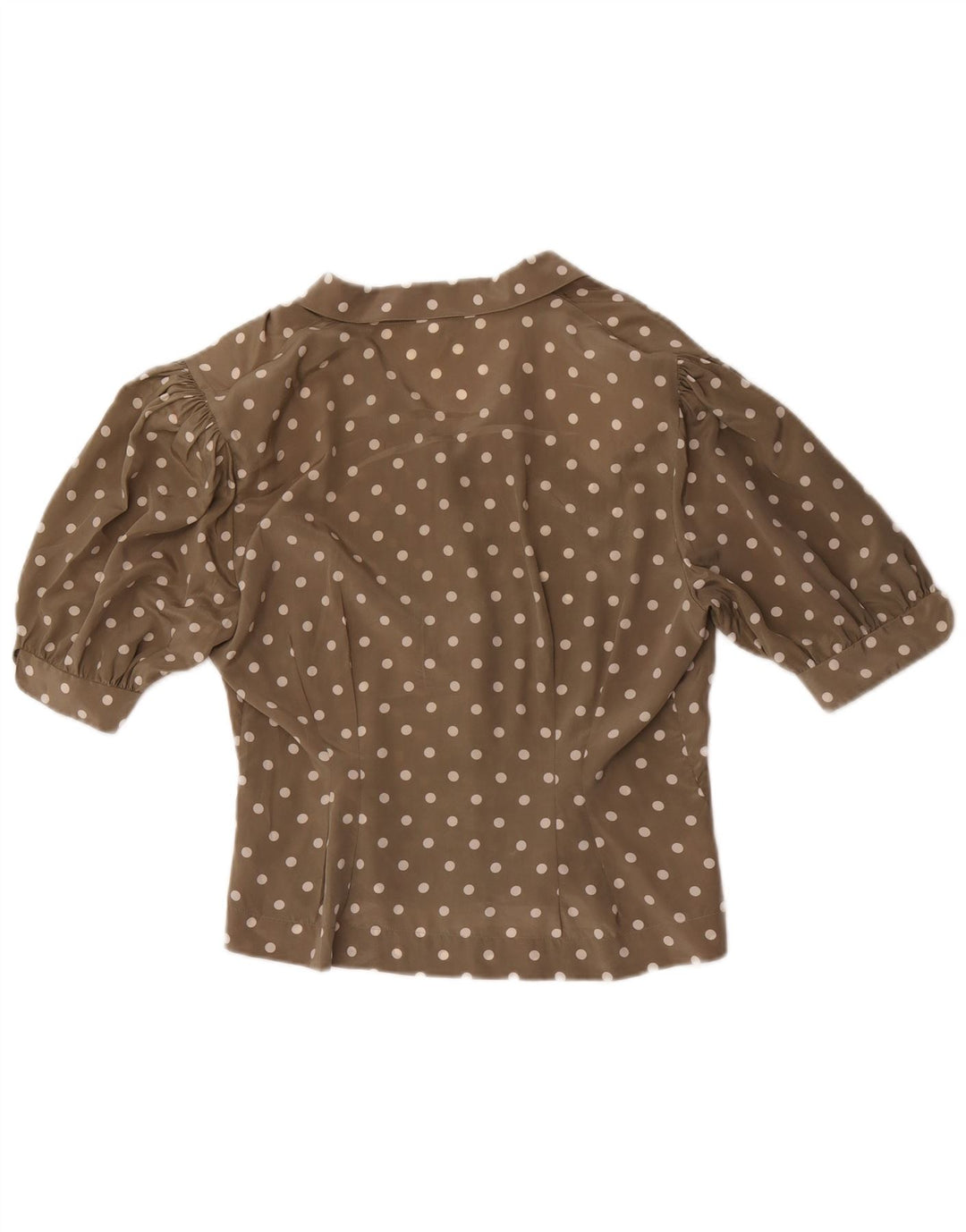 Blusa feminina Andrea Mare manga curta IT 46 grande cinza bolinhas