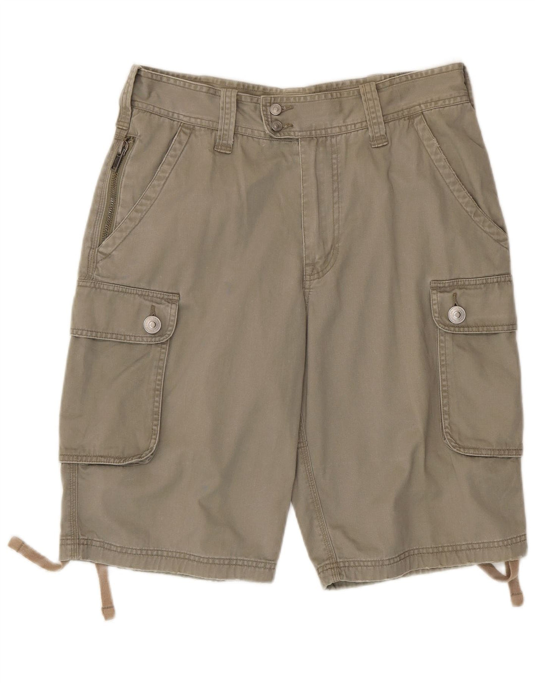 BENETTON Mens Cargo Shorts IT 46 Pequeno W32 Algodão Bege