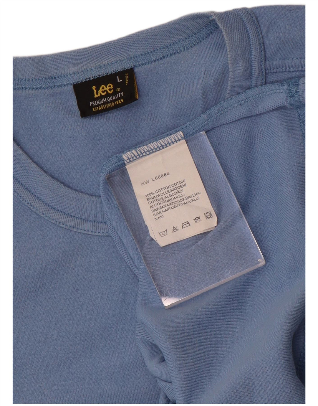 Camiseta feminina Lee grande algodão azul