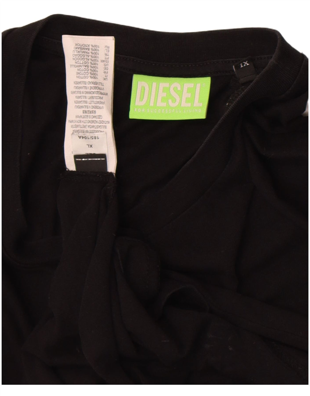 Camiseta masculina diesel Diesel Top XL algodão preto