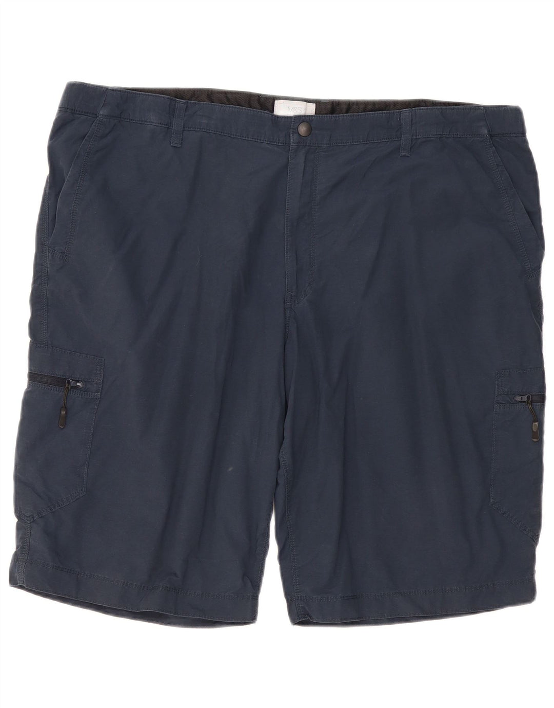 Shorts cargo masculino Marks & Spencer W44 2XL algodão azul marinho