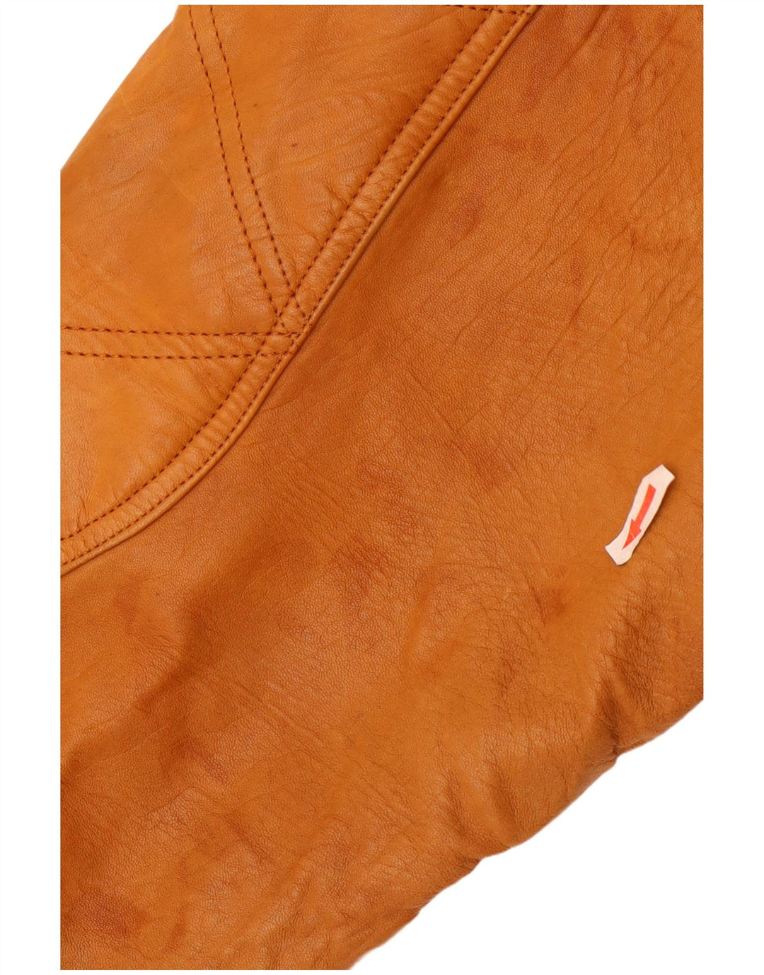 Jaqueta de couro masculina vintage UK 40 grande marrom