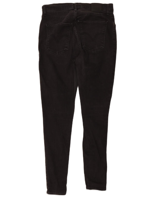 Calça jeans feminina Levi's Mile High Super Skinny US 14 XL W34 L30 algodão preto