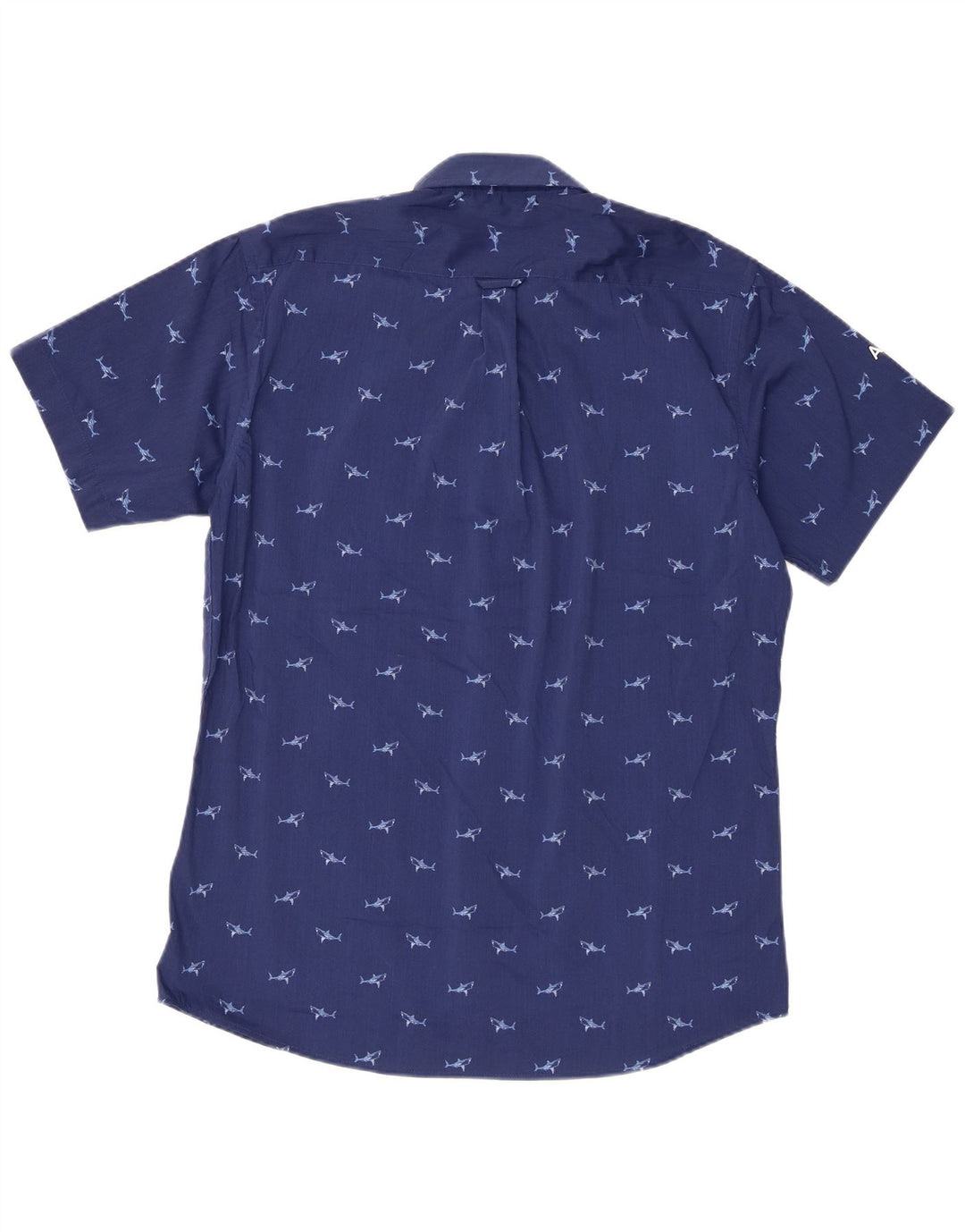 Izod Camisa masculina de manga curta com padrão abstrato em poliéster azul grande