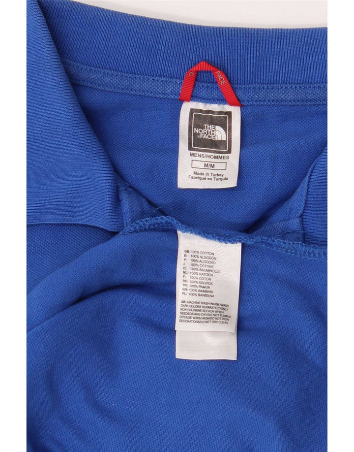 Camisa polo masculina The North Face algodão azul médio