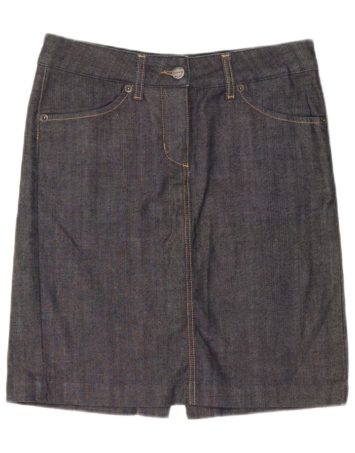 Saia jeans feminina Gant EU 36 pequena W28 algodão preto