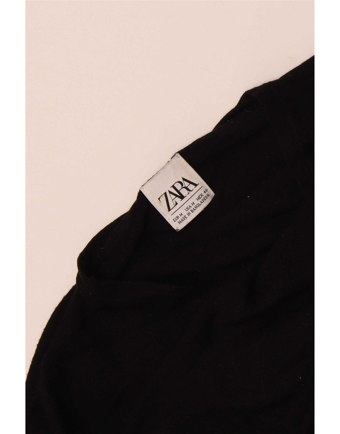 Zara Suéter masculino com decote em V médio preto
