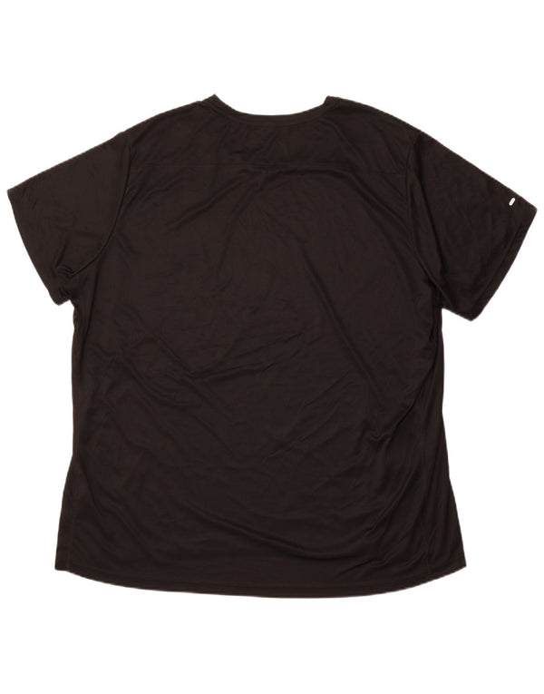 ADIDAS Mens Running T-Shirt Top 2XL Preto Poliéster Esportes