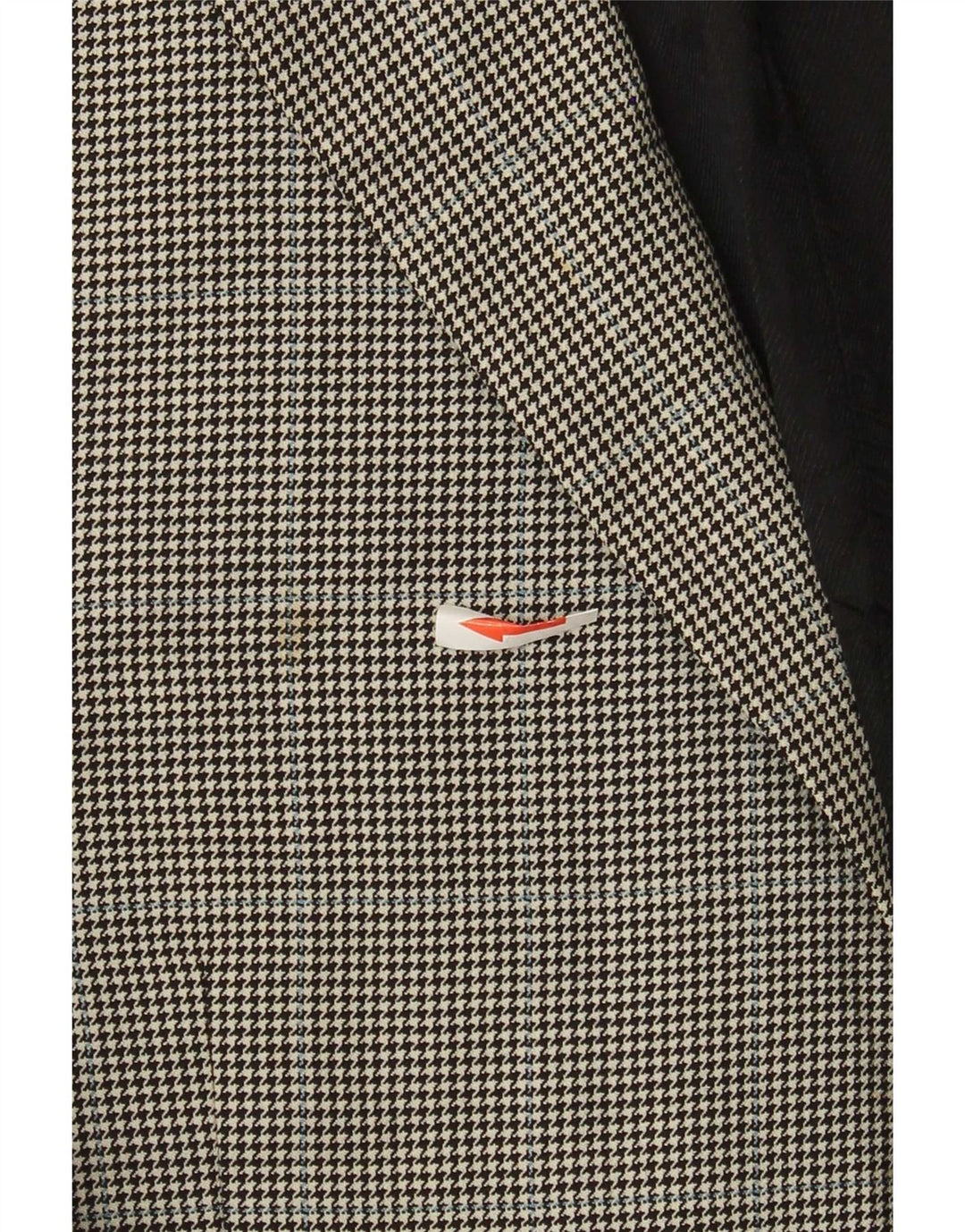 Jaqueta blazer masculina de 2 botões Marks & Spencer Reino Unido 42 grande preto Houndstooth