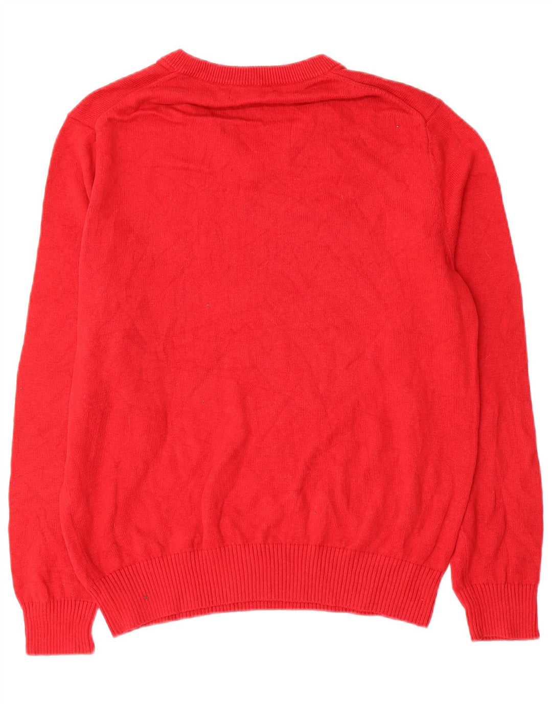 Suéter masculino Nautica com decote em V médio algodão vermelho