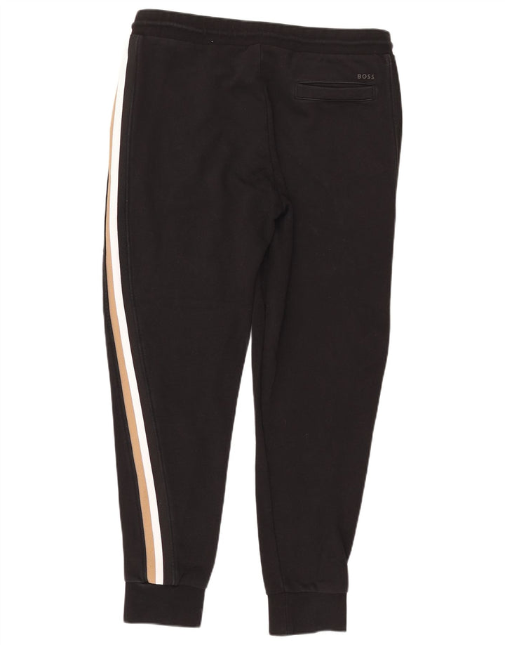 Hugo Boss Calça de treino masculina Joggers grande poliéster preto