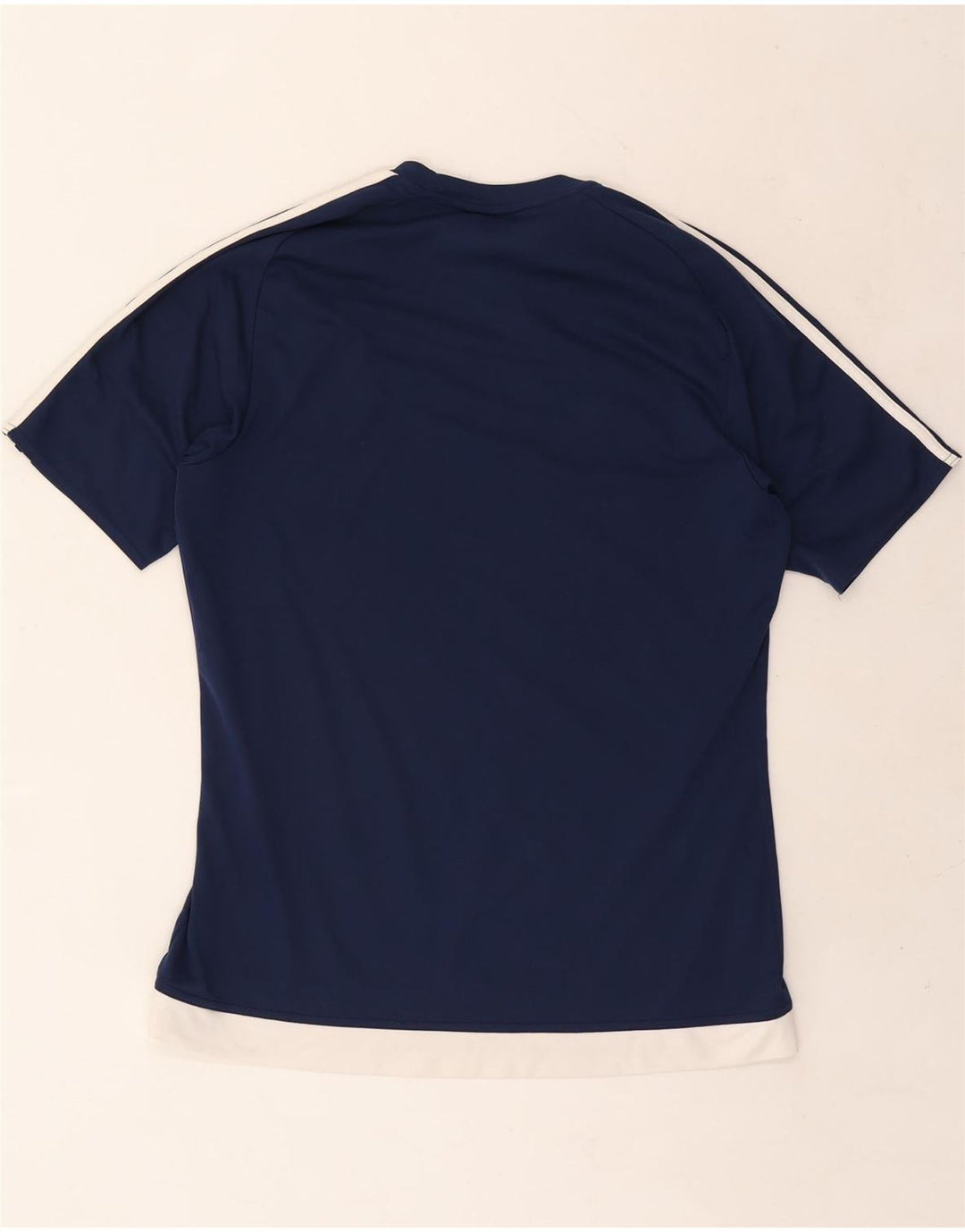 ADIDAS Mens Climalite T-Shirt Top Médio Azul Marinho Colourblock Poliéster