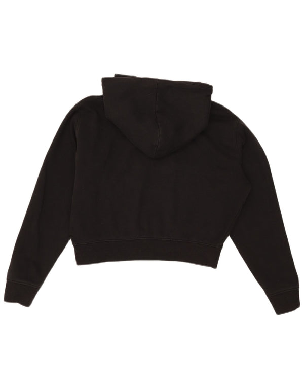 Suéter Tommy Hilfiger feminino com capuz e estampa gráfica UK 10 pequeno preto