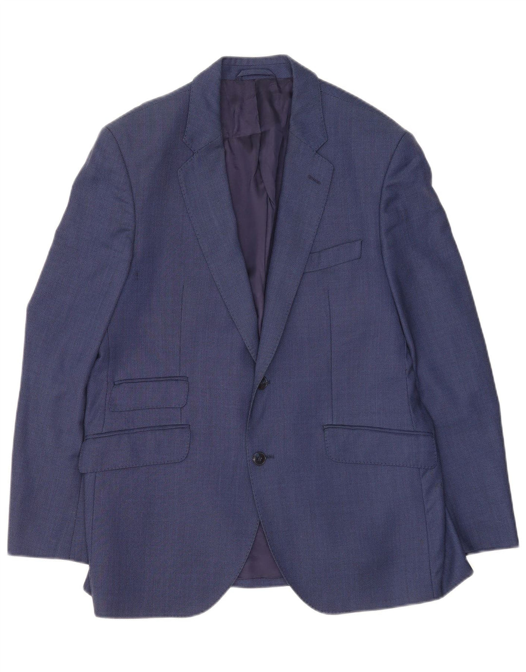 Jaqueta blazer masculina de 2 botões Hackett Reino Unido 42 XL lã azul