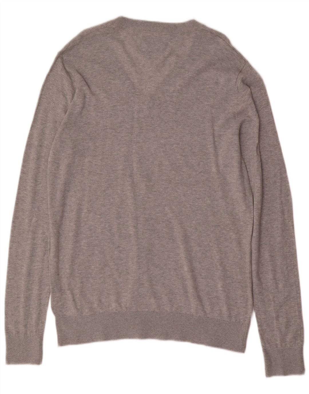 Suéter masculino TOMMY HILFIGER com decote em V XL algodão cinza