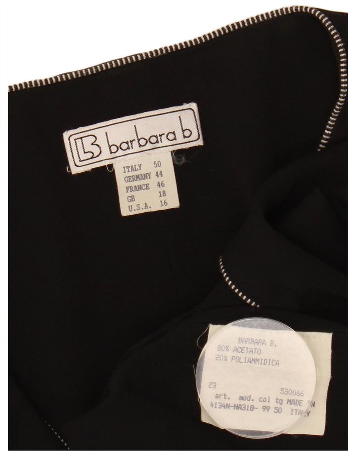 Cardigan feminino BARBARA UK 18 XL preto acetato