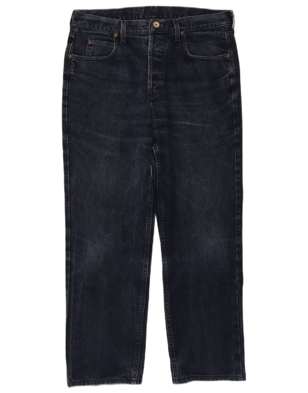 Lee Mens Chicago Straight Jeans W34 L28 Azul Marinho Algodão