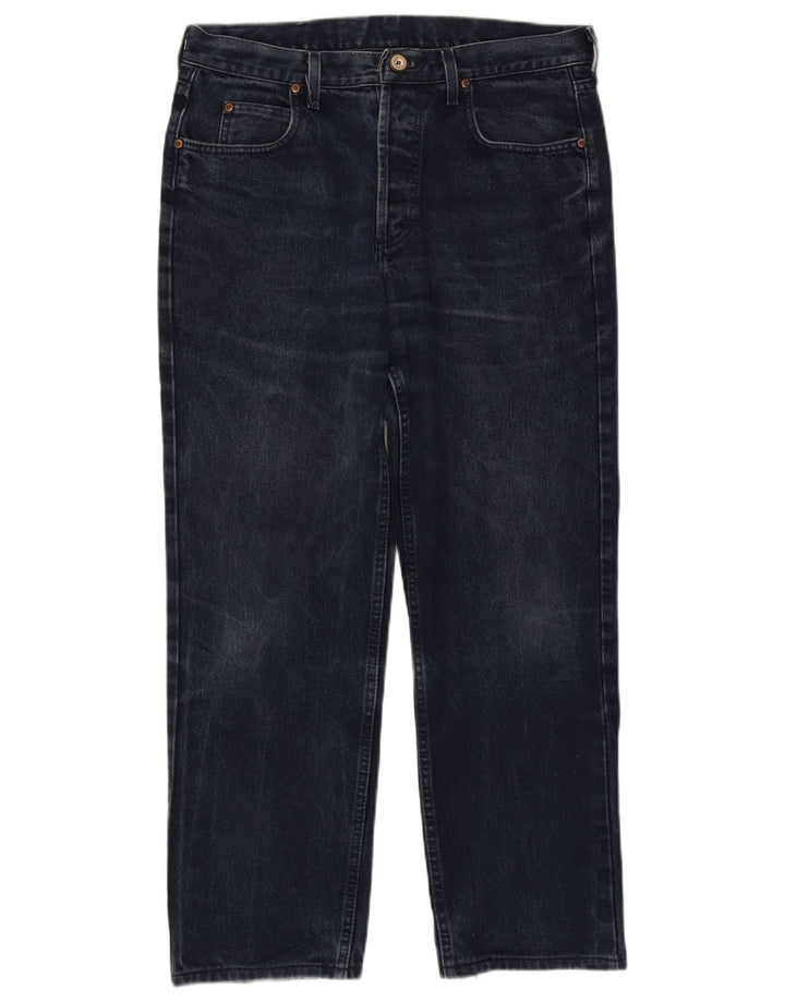 Lee Mens Chicago Straight Jeans W34 L28 Azul Marinho Algodão